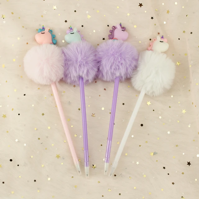 

Customised Wholesale Manufacturers Writing PP Hairball Stationery Ball Ballpoint Pen