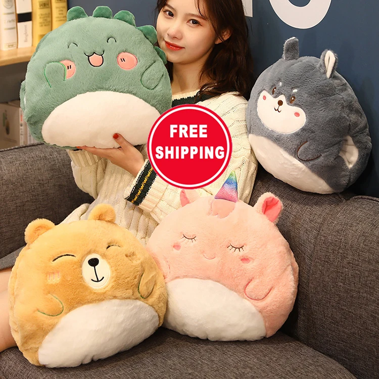 

Creative Gift Winter Cartoon Hand Warmer Pillow Doll Plush Toy Hand Cover Doll For Girls, Green