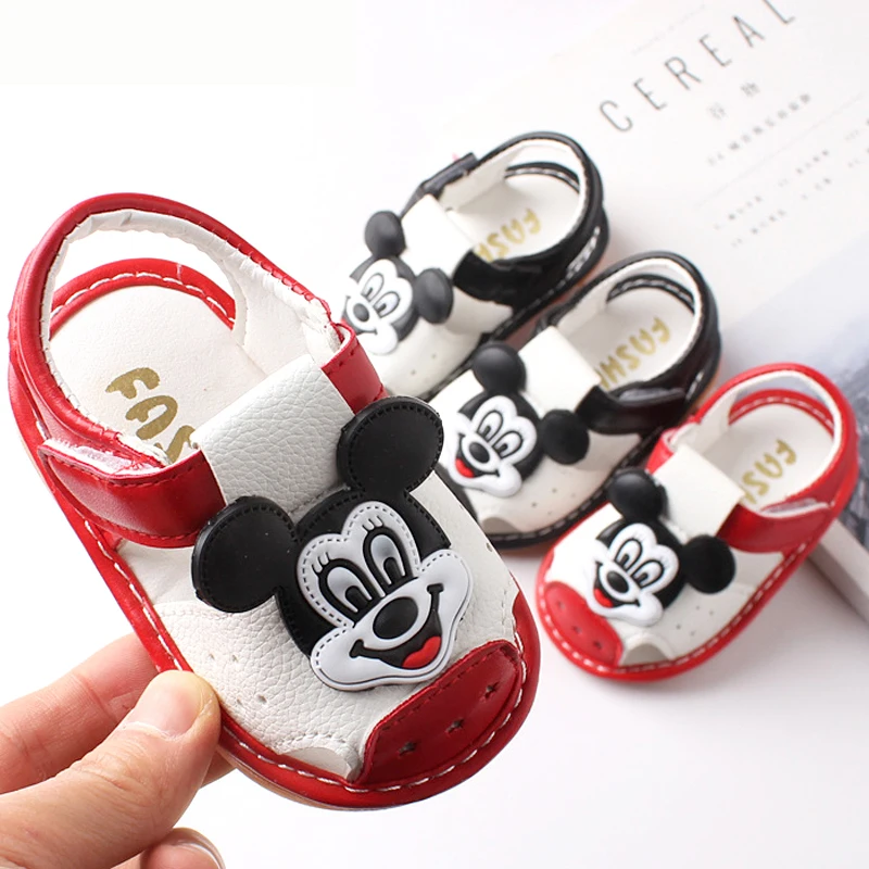 

2021 New Summer Little Girl Shoes Baby Unisex Cartoon Sandals Soft Sole Baby Girls Walking Shoes