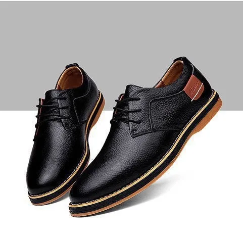 

China Manufacturers Custom Black Oxfords Leather Lined Shoes, Picture