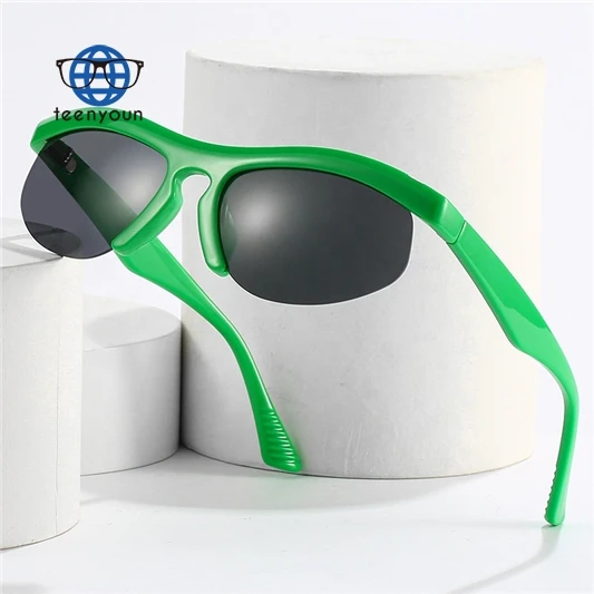 

Teenyoun Fashion Retro Custom Logo Men Cycling Outdoor Sunglasses 2023 New Small Frame Cat Eye Sports Women Half Rim