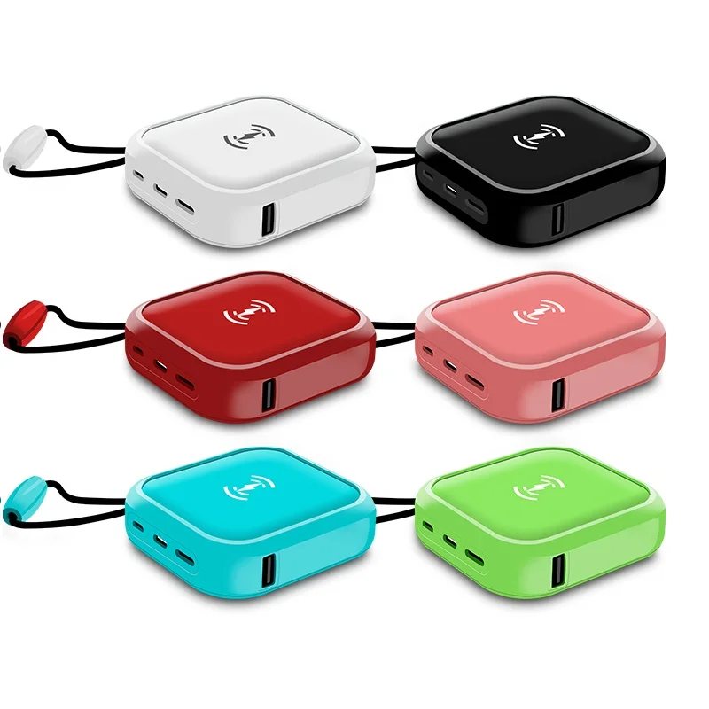 slim wireless power bank 10000mah mini outdoor portable powerbank for sports 10000mah wireless charging - ANKUX.COM