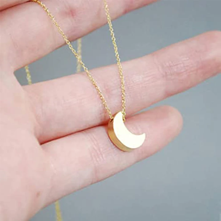 

Hot Sale Minimalist Choker Necklaces Jewelry Gold Choker Necklaces Moon Necklaces for Women, Picture shows