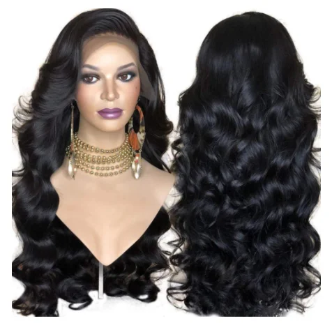 

Wholesale cheap High quality Lace front Heat-resisting high temperature Chemical Fiber Medium Wave Wigs