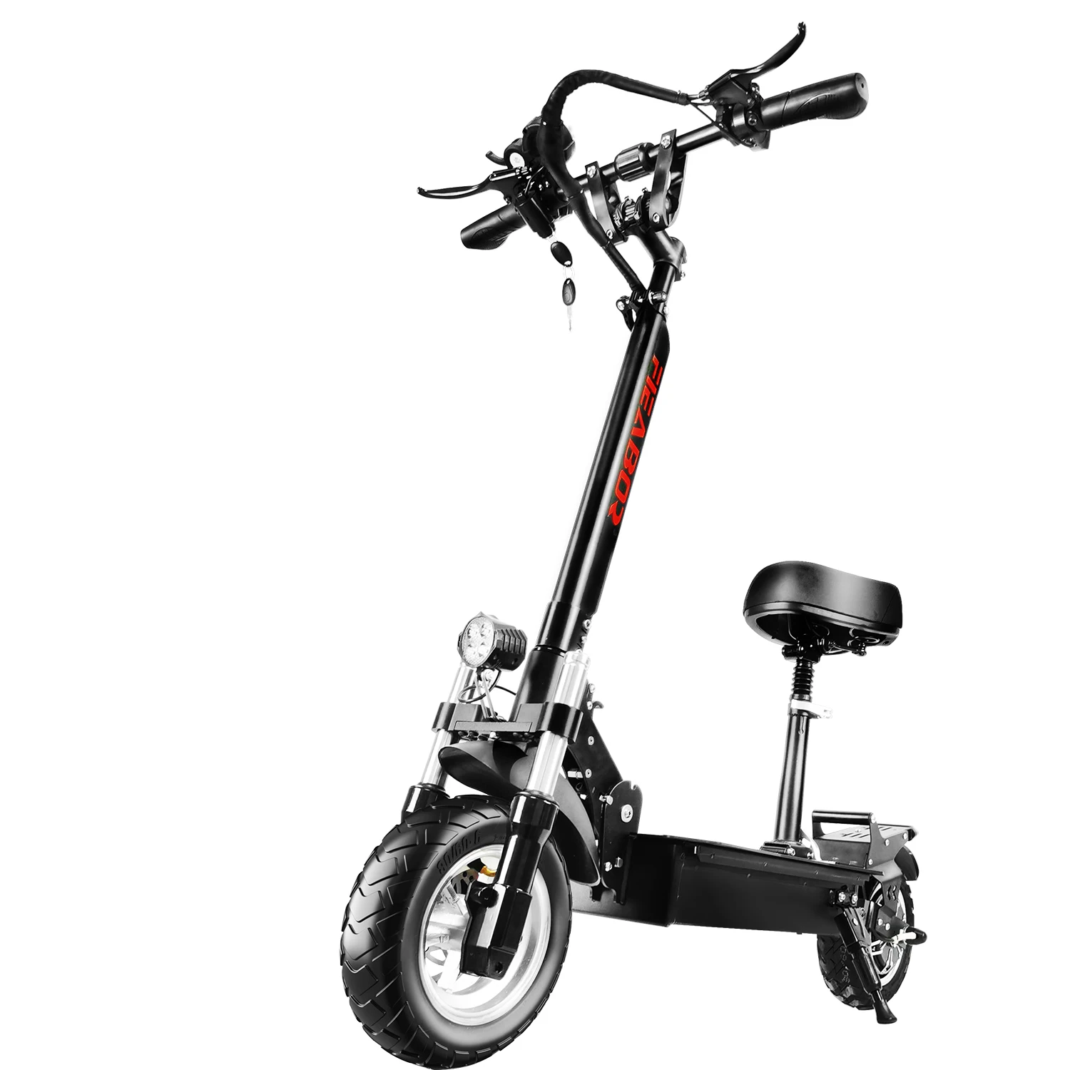 

2022 New Design Top Quality 2400W 60V 27Ah US Warehouse 10 Inch Rides Foldable off road Electric Scooter, Black