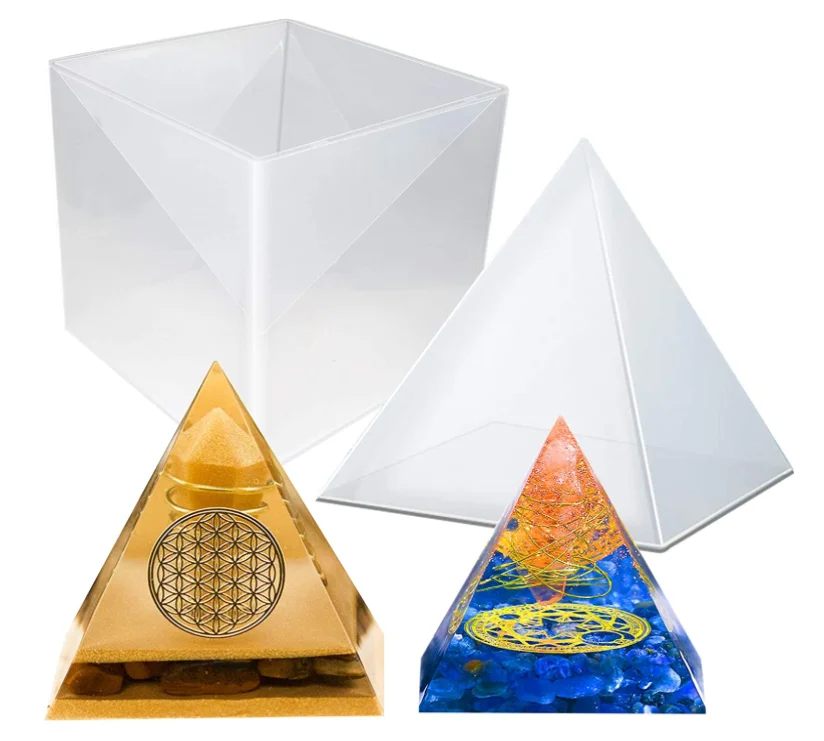 

Amazon Hot Selling Large Pyramid Silicone Molds Resin Mold Epoxy Resin Casting Molds for Jewelry Casting DIY Crafts, White