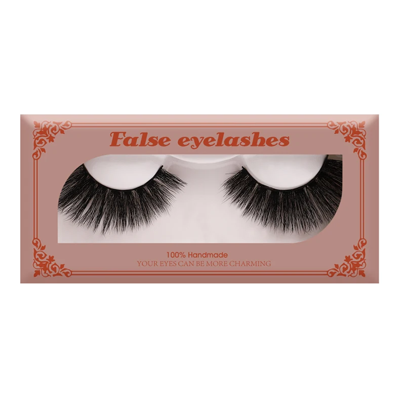 

New Arrival eyelashes with candy eyelash packaging box one pair 5d faux mink eyelashes, Black