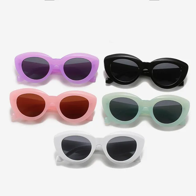 

2021 New Fashion Cat's eye personality Sunglasses Candy colors Sunglasses Red Instagram Fashion Retro Glasses