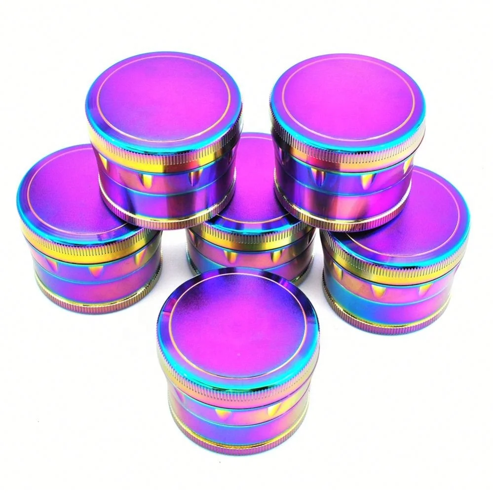 

Colorful Diameter  Zinc Alloy 4 Part Color Colorful Tobacco Grinder jhcentury, Picture