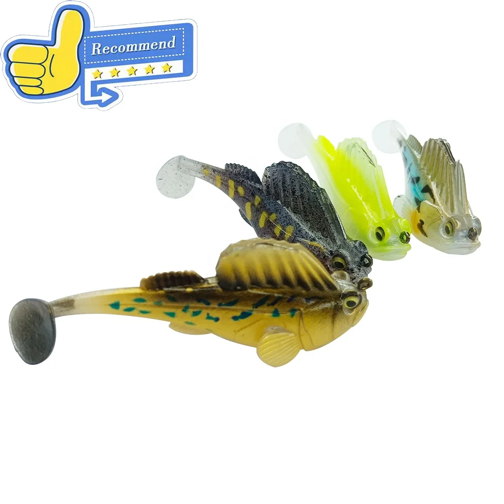 

Leading Lead Jig Head 3D Eyes T Tail jumping fish lure 10colors 10g 6cm soft fishing lures, 10 colors