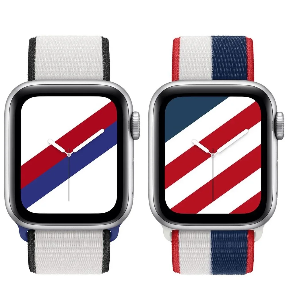 

Flag Nylon Strap for Apple Watch 7 6 45mm 41mm 44mm 40mm Comfortable Nylon Watch Band for iWatch Series 42mm 38mm