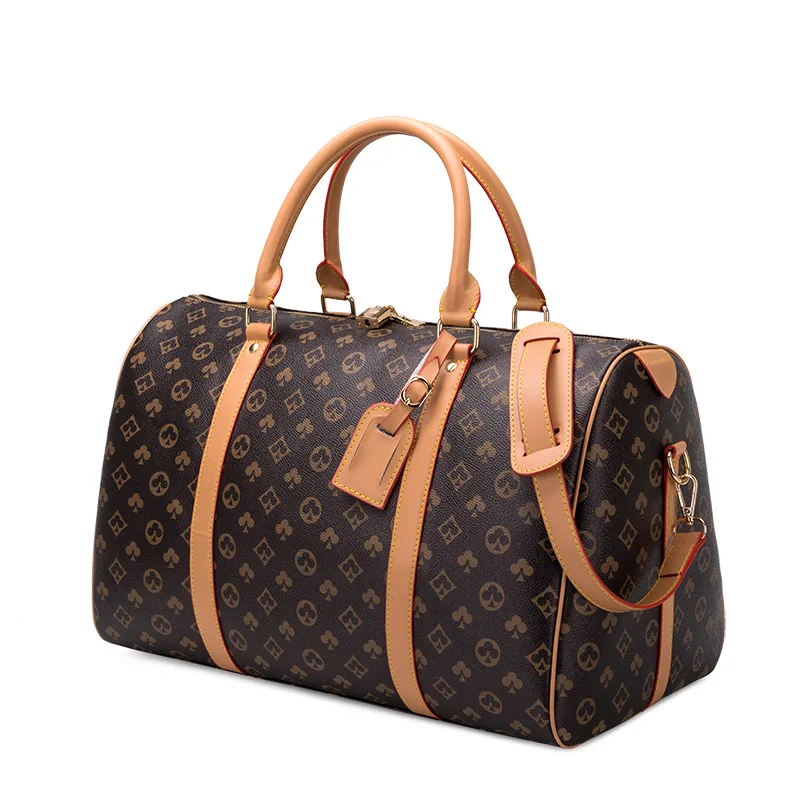 

BM9454 Wholesale customize PU Leather traveling holdall handbag weekend gym shoulder bag luxury designer travel bags