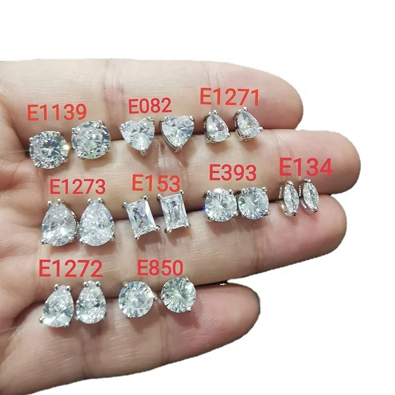 

Crystal stud earrings multi styles hot sale design jewelry for women 2021