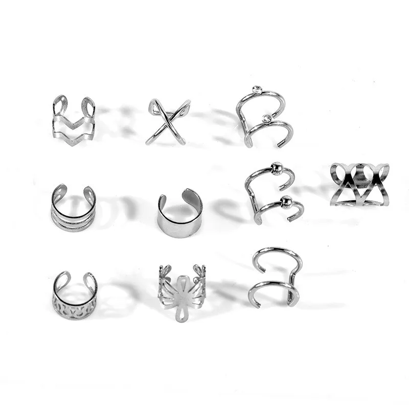 

new ear clip 2021 fashion titanium steel stainless steel ear clip a variety of earrings without piercing