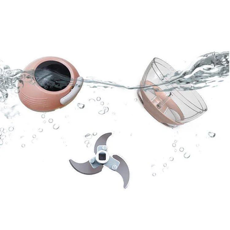 

A521 Household Food Processor Manual Meat Grinder Kitchen Tools Pepper Dumpling Stuffing Hand-pulled Small Vegetable Stirrer, Pink