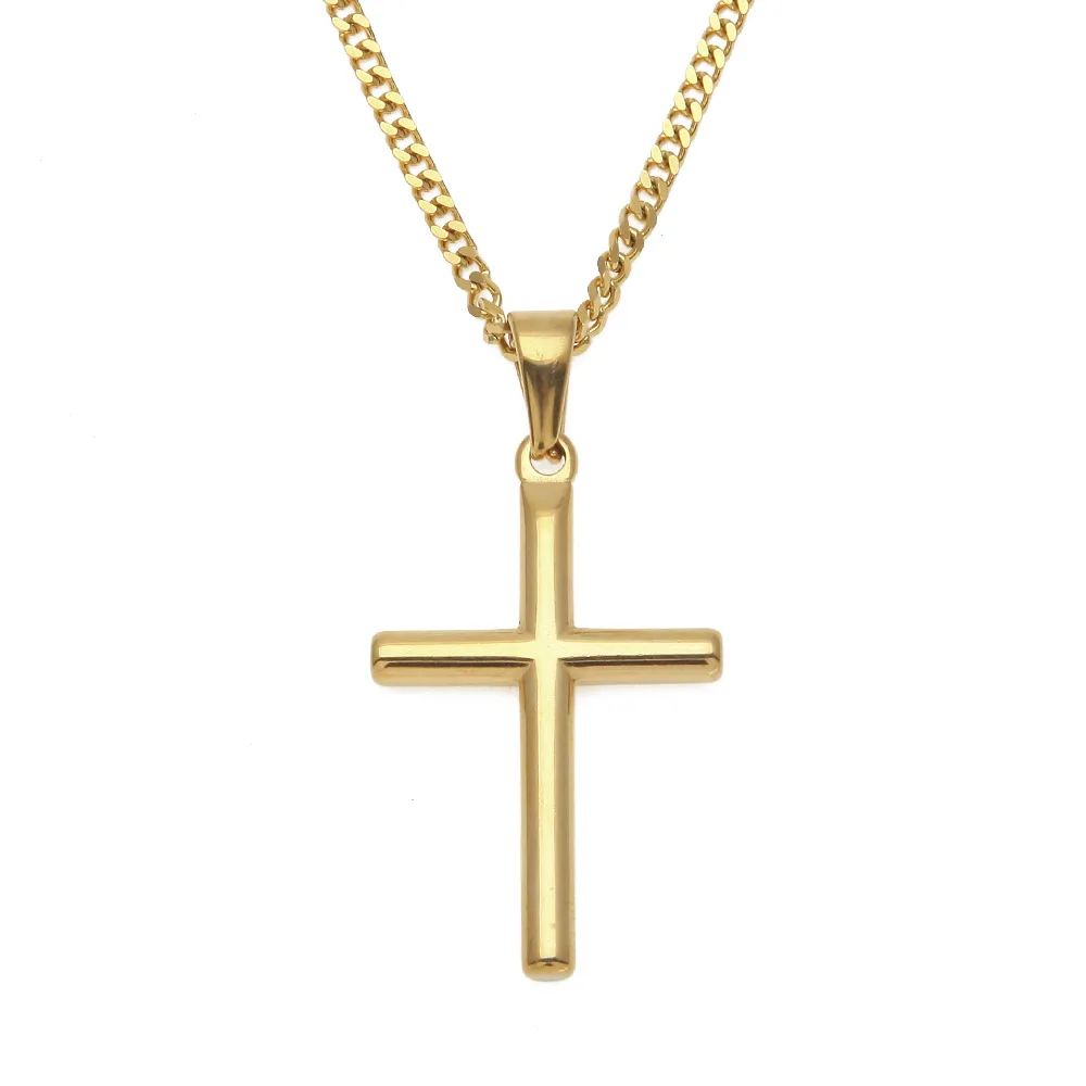 

Hip-hop accessories gold plated cross pendant wholesale unisex accessories