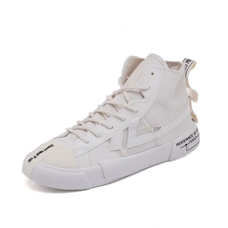 

2020 Comfortable Women Casual Shoes White Canvas Shoes, White/black