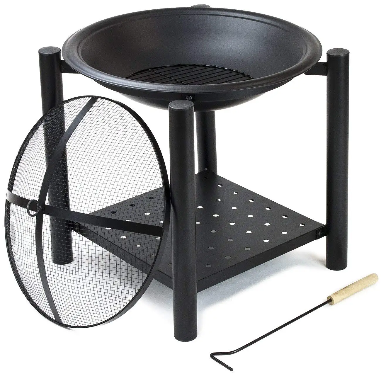 
Metal Garden Fire Pit Charcoal Burner Brazier 