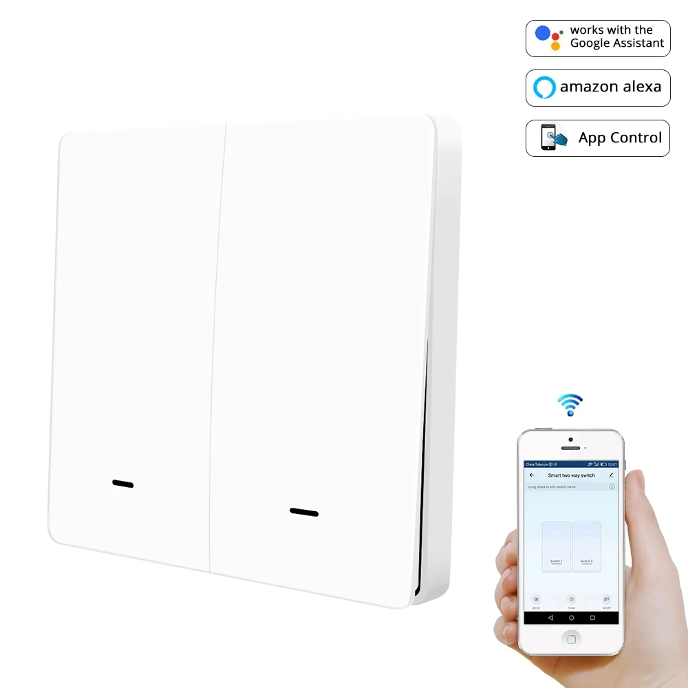 Zigbee Wifi Smart Wireless Led Push Button Switch works with Alexa