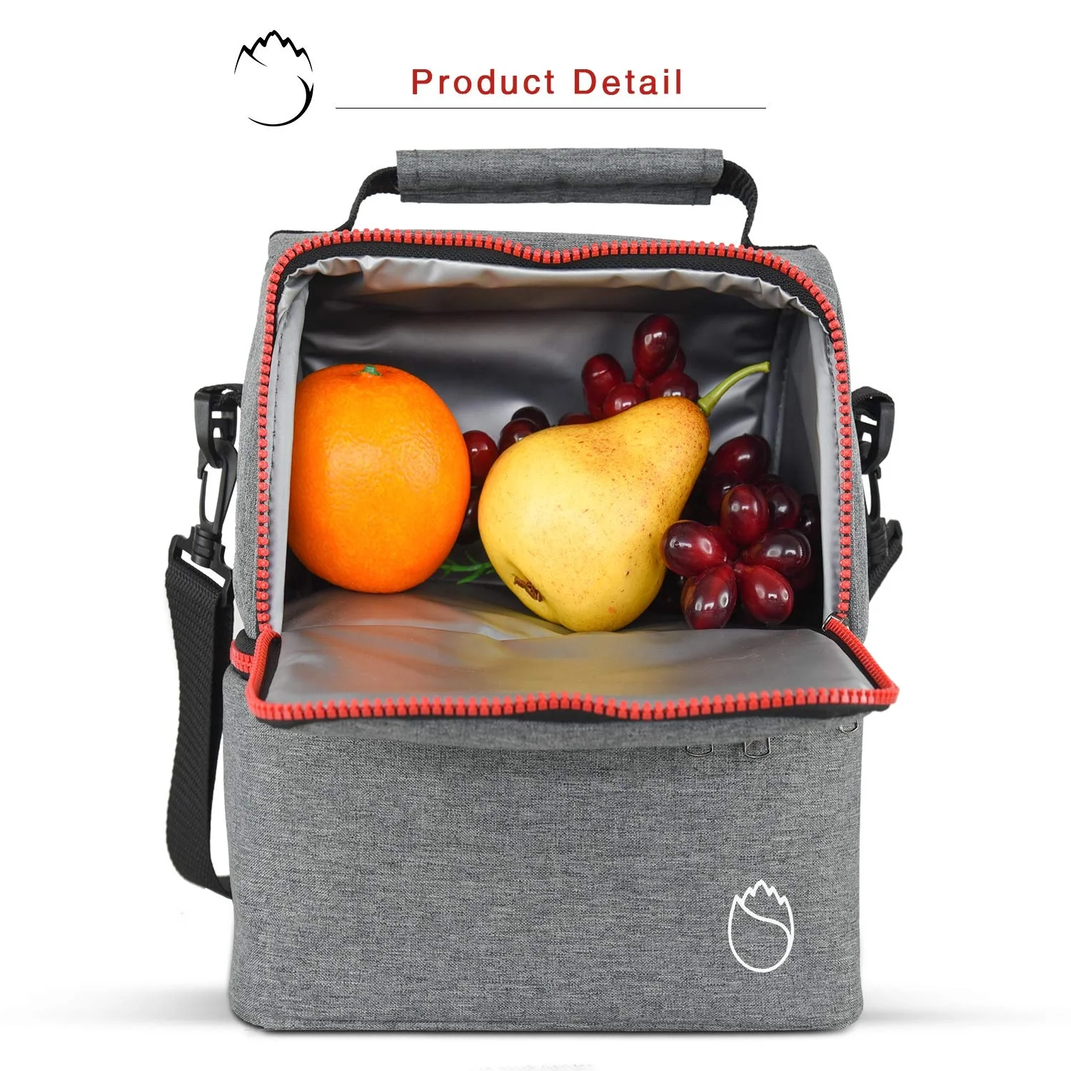 

Adult Fitness Lunch Box Insulated Lunch Bag Large Cooler Tote Bag for Men Women Double Deck Cooler Bag