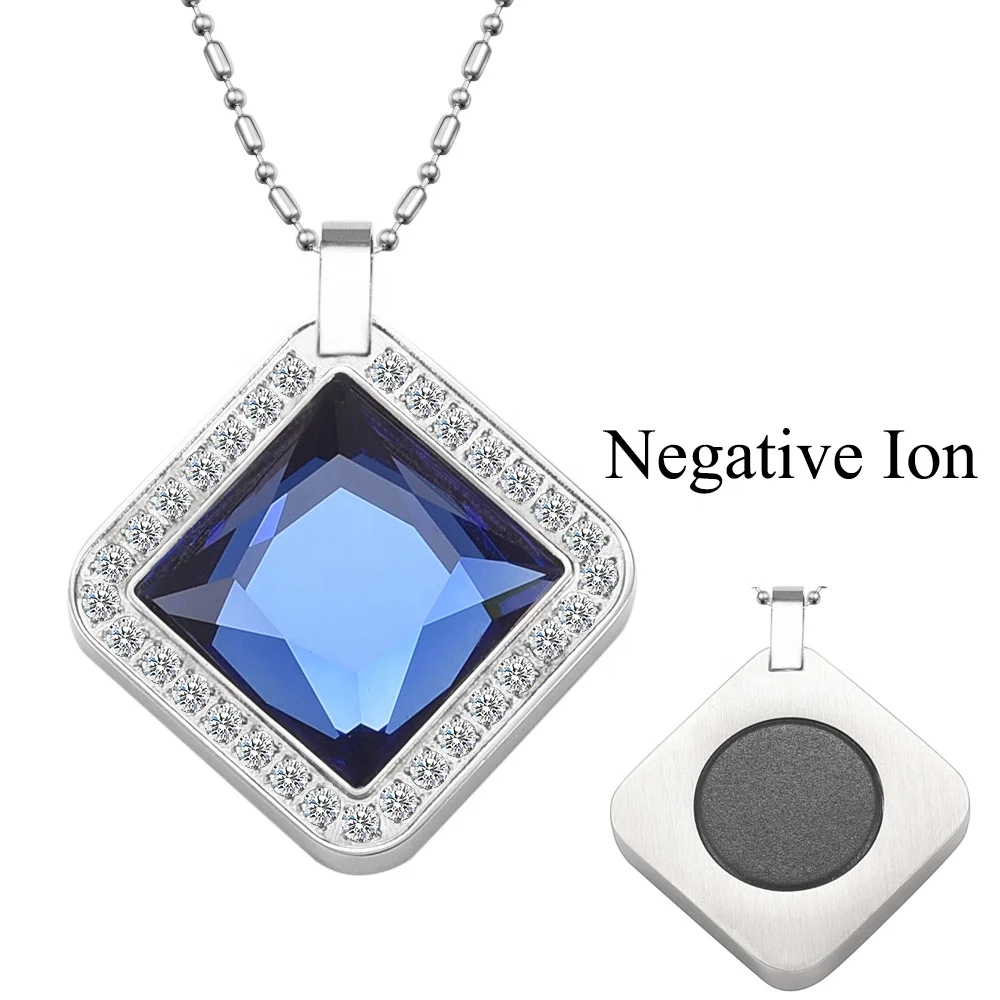 

Wollet New Design Fashion Blue Zircon Negative Ion Original Energy Health Pendant