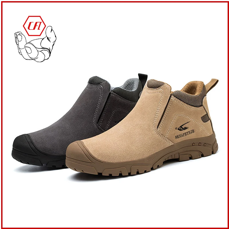 

Khaki 6KV Insulation Safety Boot Leather Men Safety Shoe Electric Hazard Composite Toe Industrial Men's Work Shoes