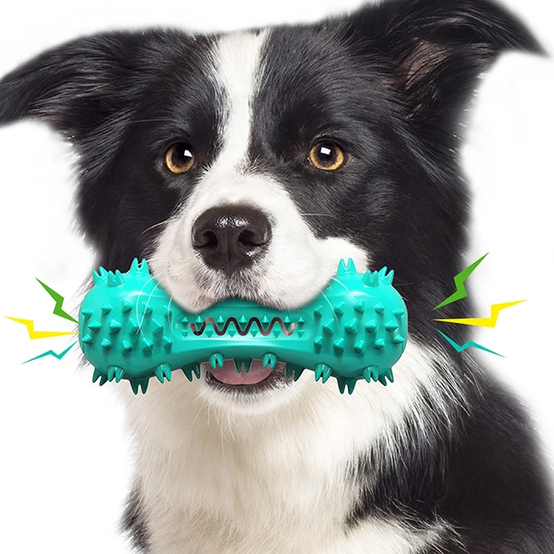 

Best Selling Medium Large Dog Chew Toys Massages The Gums Dental Care Doggy Supplies Squeak Pet Dogs Interactive Toys, Blue,yellow,green