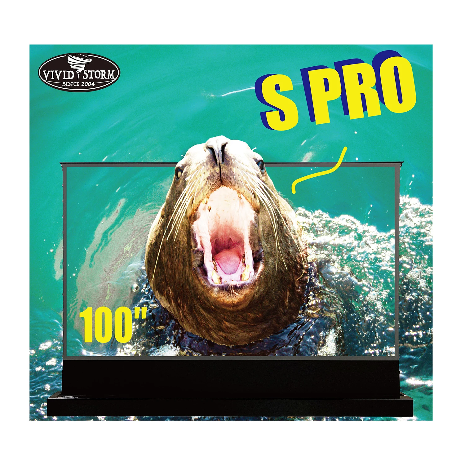 

VIVIDSTORM sreen S PRO 100 inch Electric Tension Floor Rising UST ALR Projection Screen