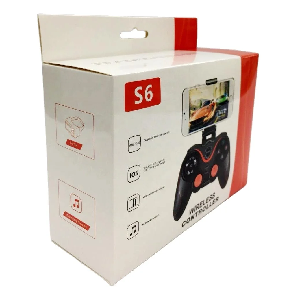 

Wireless Gamepad S6 Game Controllers Joysticks Gamepad for Mobile Phone with Holder Stand