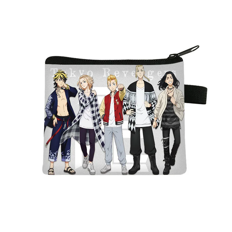 

Factory wholesale coin purse Tokyo Avengers Polyester fashion portable coin purse Anime film and television coin purse