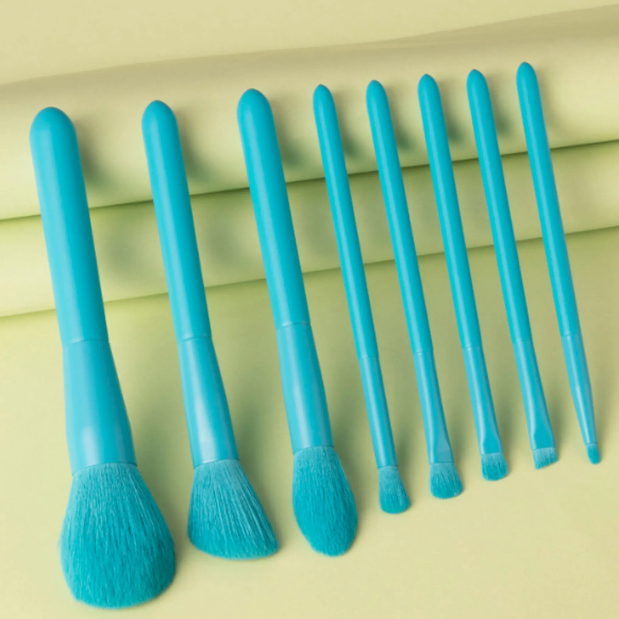 

8pcs macaron color makeup brush set customized logo brushes set synthetic vegan hair makeup brushes wholesaler