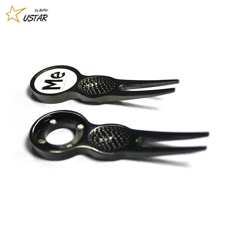 
Wholesale custom golf accessories blank metal bulk personalized golf divot tools with magnet golf ball marker 