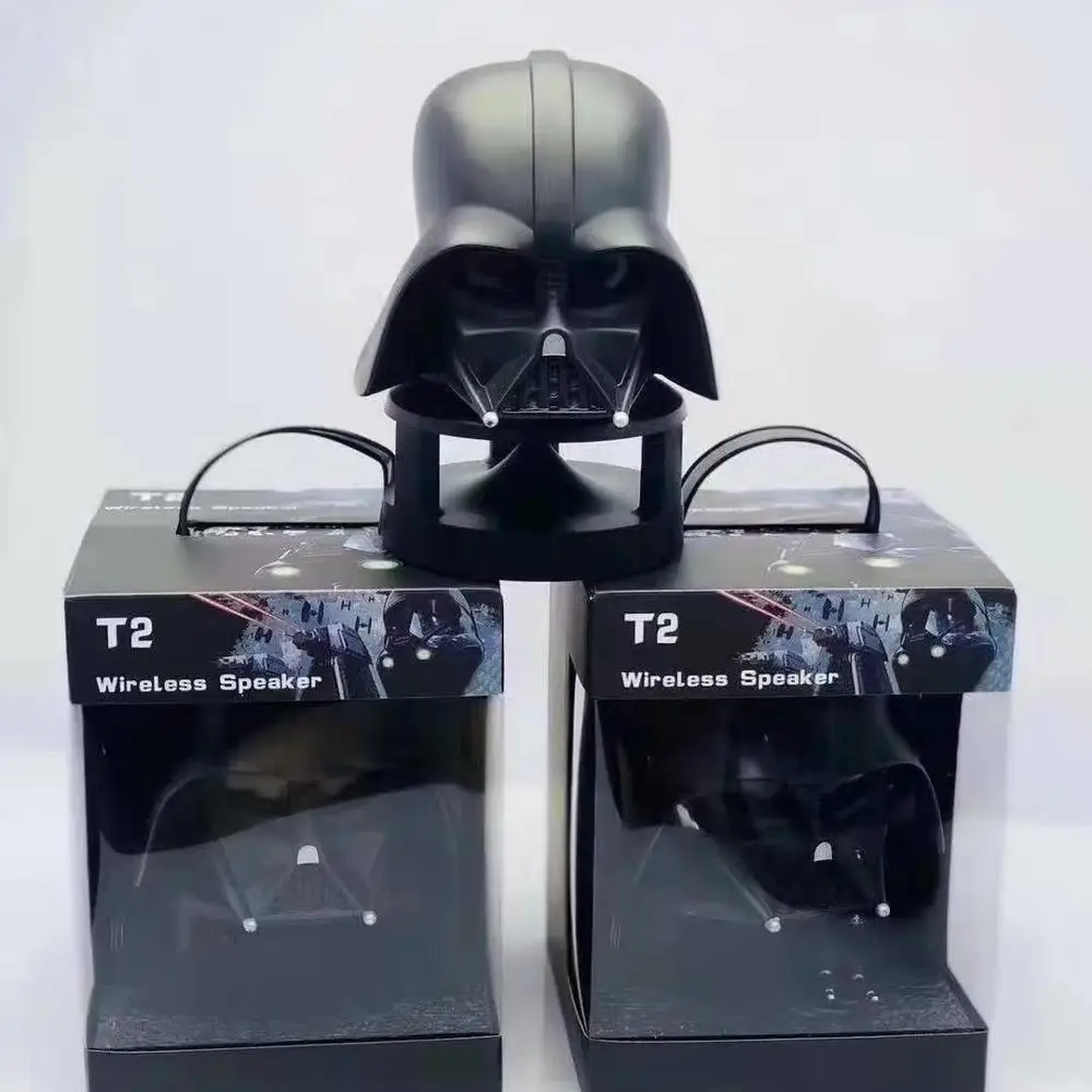 

T2 2020 New Cartoon Speaker with Creative Design of Darth Vader and White Soldier Helmet, Mini subwoofer stereo