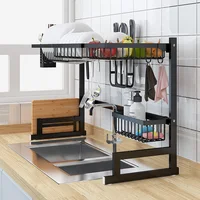 

Multifunctional Stainless Steel Over The Sink Dish Drying Plate Rack Kitchen