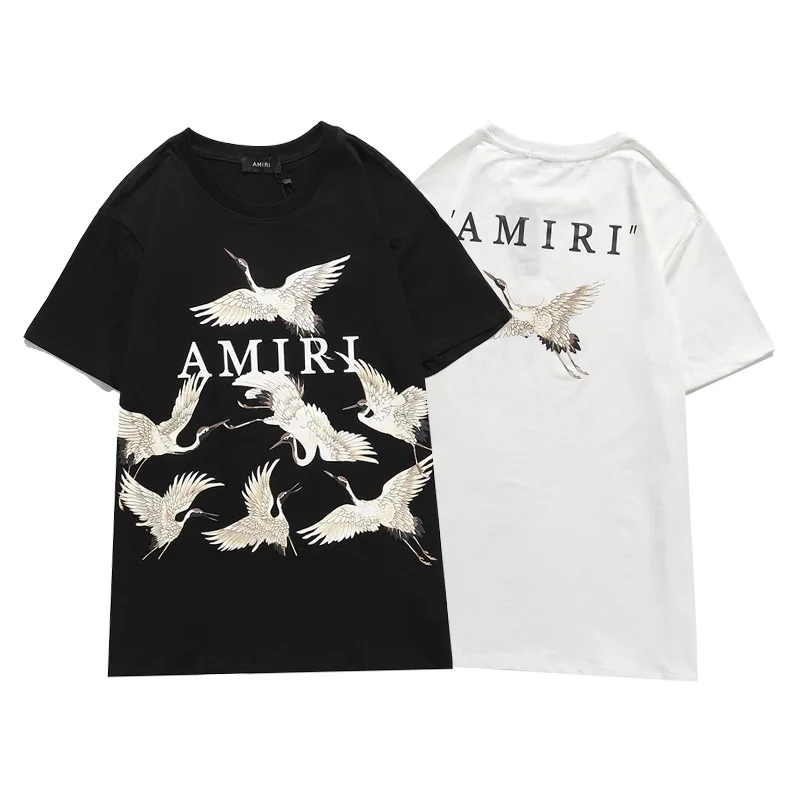

AMIRY T Shirt High Street Crane AMIRYS Tee Custom Logo Unisex Oversize AMIRY T Shirt