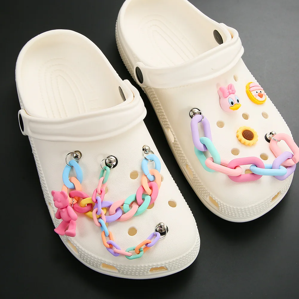 

Cartoon Slipper boots Shoes crocs charm shoe chain accessories For Women Shoe