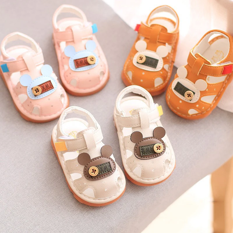 

Baby Sandals 2022 Summer Women's Shoes 0-1-2 Years Old Baby Soft Sole Antiskid Walking Shoes