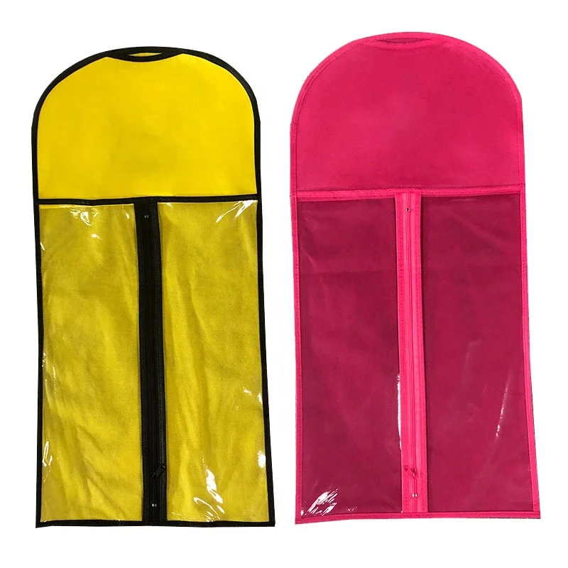 

Hot Design 5.5X23.6Inch Non-Woven And Pvc Wig Bag Hair Wig Packaging Lock Zipper Prevent Wig Packing Bags