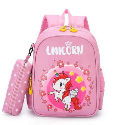 

Cartoon Printing Children Backpack Unicorn Bag for Girls Dinosaur Bag for Boys Kids Cute School Backpack with Pencil Bag Case, As pictures