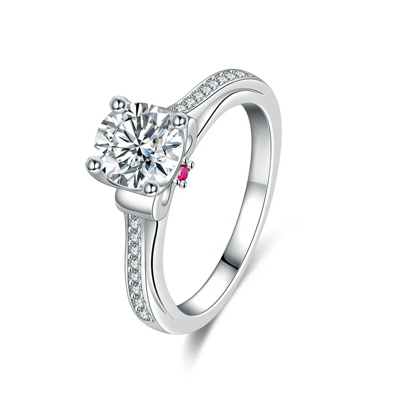 

Crystal Diamond Engagement Infinity Ring 925 Sterling Silver Round Cut Diamond Wedding Rings For Women