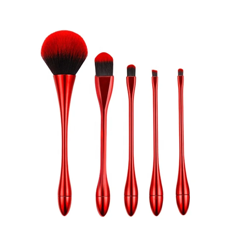 

2021 Factory Direct Sales Makeup Brush Beauty Tools 5pcs of Electroplating Makeup Brush Set Professional Ladies Makeup Durable, As photo