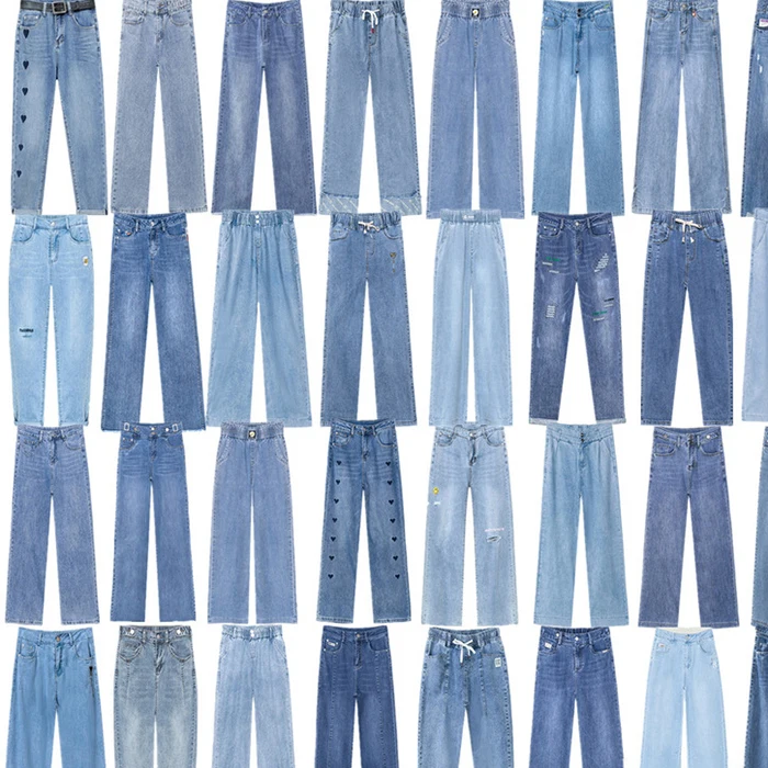 

Fashion brand new Ladies Jeans Bulk Apparel In Stock Wholesale, Mixed color