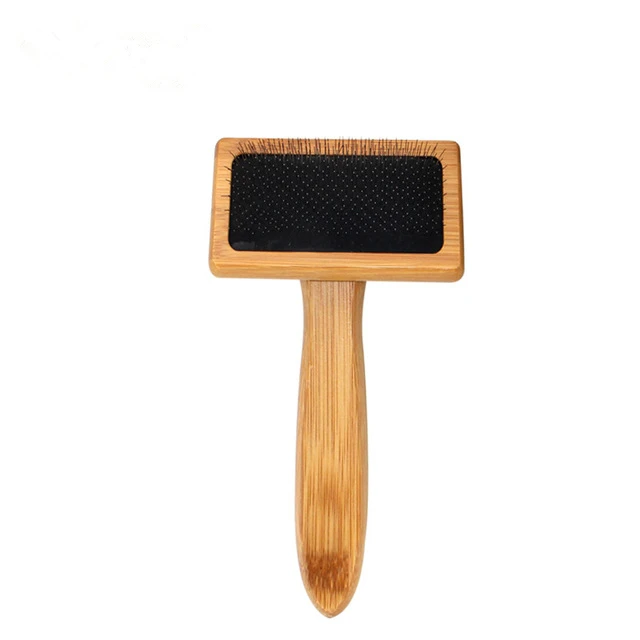 

Professional Quality Brush Soft Steel Metal Stainless Steel Comb Set Long Hair Dog Slippery Bamboo Wood Pet Dog Hair Brush