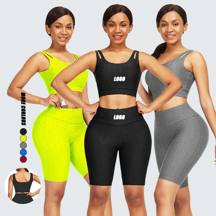 

Hot Sale 2020 Two Piece Sport Slimming Running 2 Piece Womens Yoga Sets