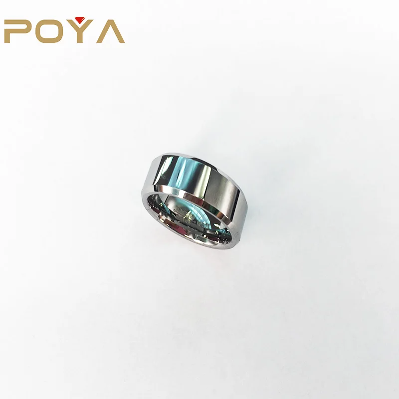 

POYA 8mm Silver Tungsten Ring Matte For Men Women Comfort Fit