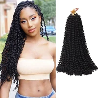 

Passion Twist Crochet Hair Water Wave Crochet Braids for Passion Twist Hair Extension Synthetic Pre Looped Fluffy Curly Crochet