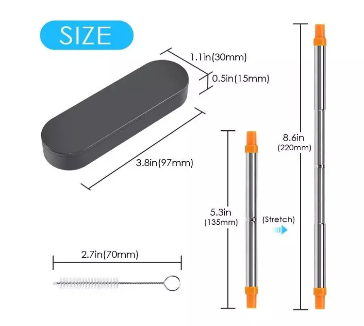 reusable telescopic straw
