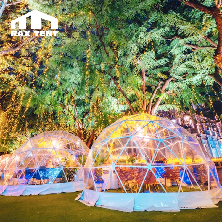 

3m/3.6m/4m Transparent Igloo Dome Tent for Restaurant and Garden House with Steel Bars at High Windload, Transparent, clear, and can be customized