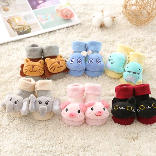 

Floor Non-slip 100 organic cotton Baby Socks Cartoon Doll socks with bells Baby Girls Boys Soft Cute Anti slip Boots