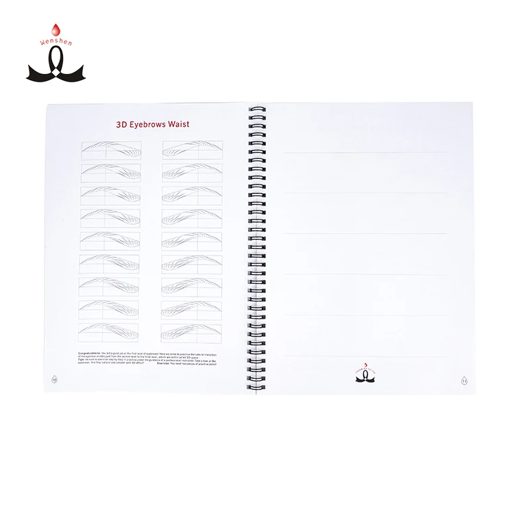 

Microblading Exercise Book Eyebrow Tattoo Book Permanent Makeup English Practice Book for PMU Training